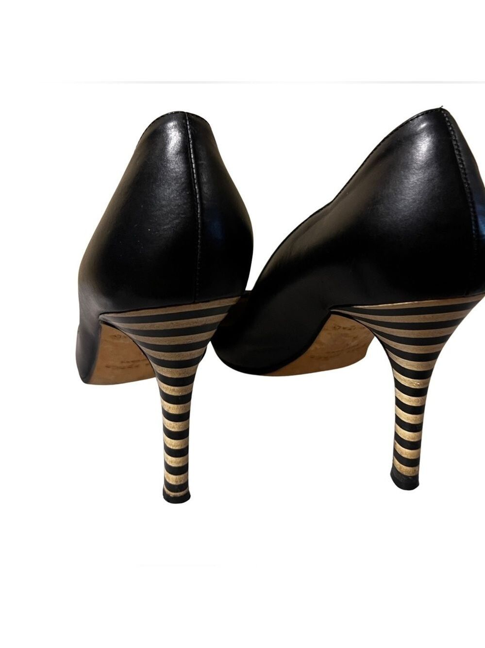 Kate Spade Leather Round Toe Pumps Honey Bee Inspired Sz 8 $268 Unique Limited - Picture 3 of 4